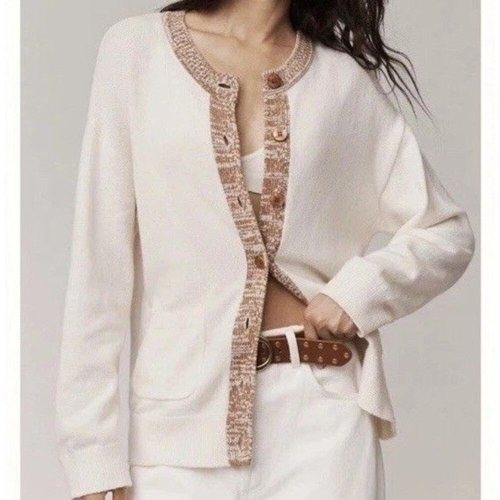 Baum Und Pferdgartie Small Anthropologie Cindie Cardigan Off White Nutatch $259